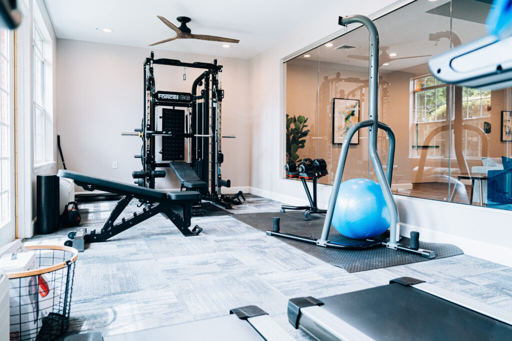 The gym area at our facility with residential treatment options.