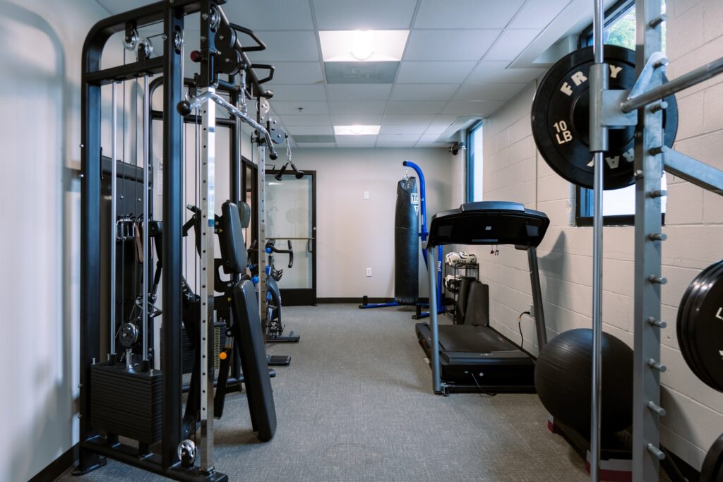 Gym and workout area at our facility.