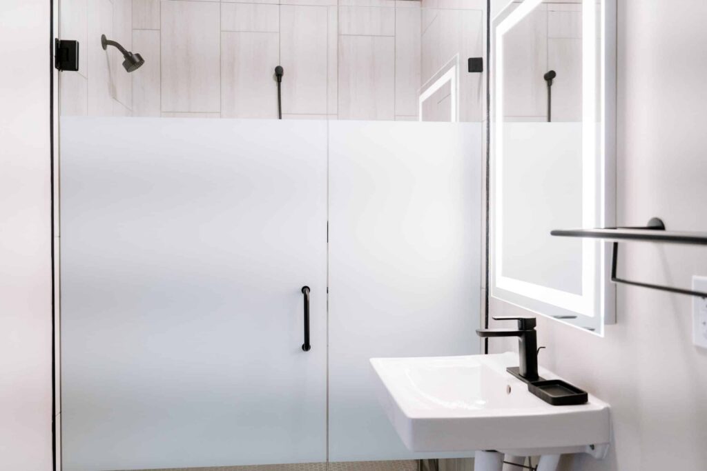 The private bathroom area at our facility.